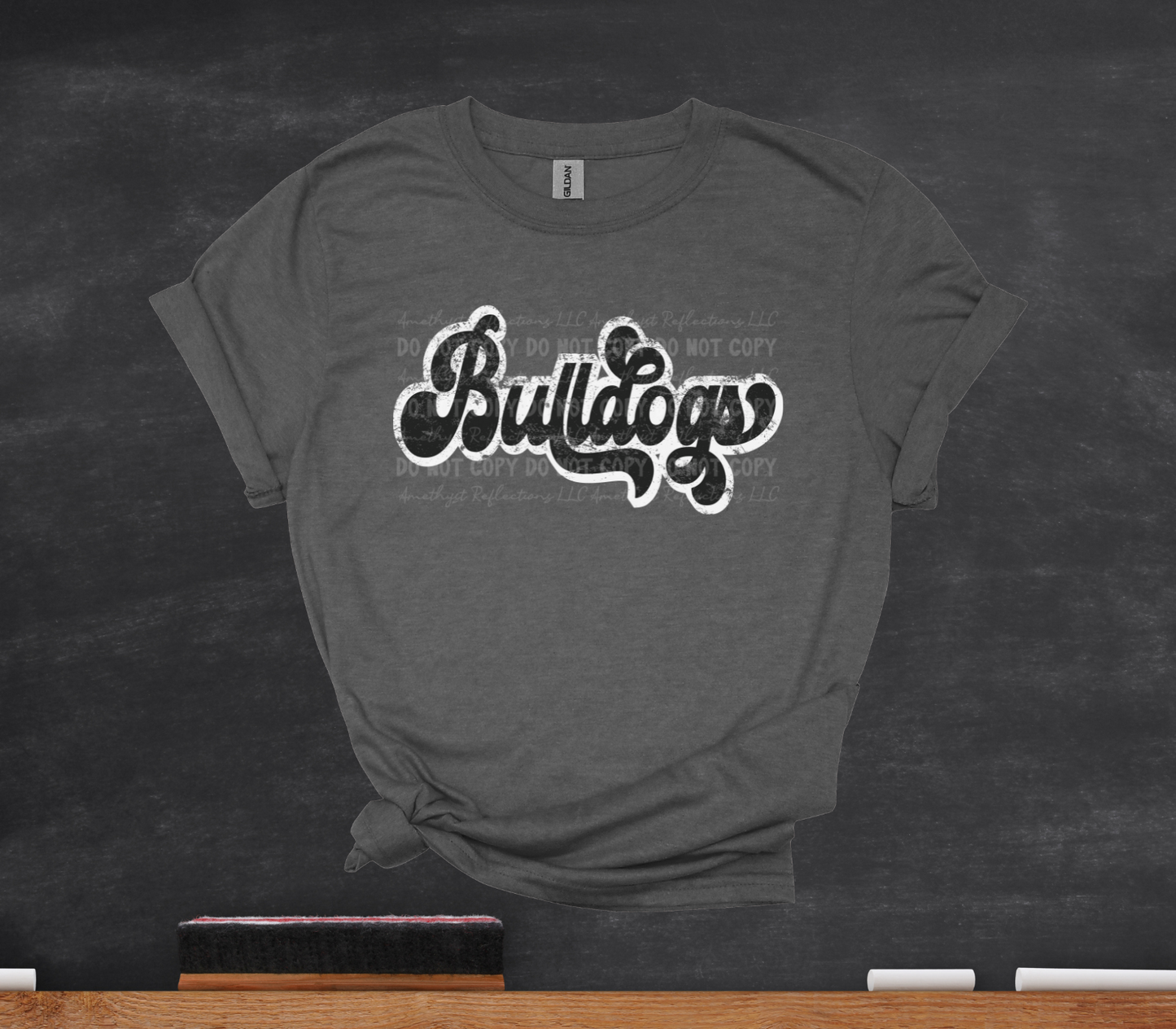 Bulldogs Black & White Retro - Youth Sizes