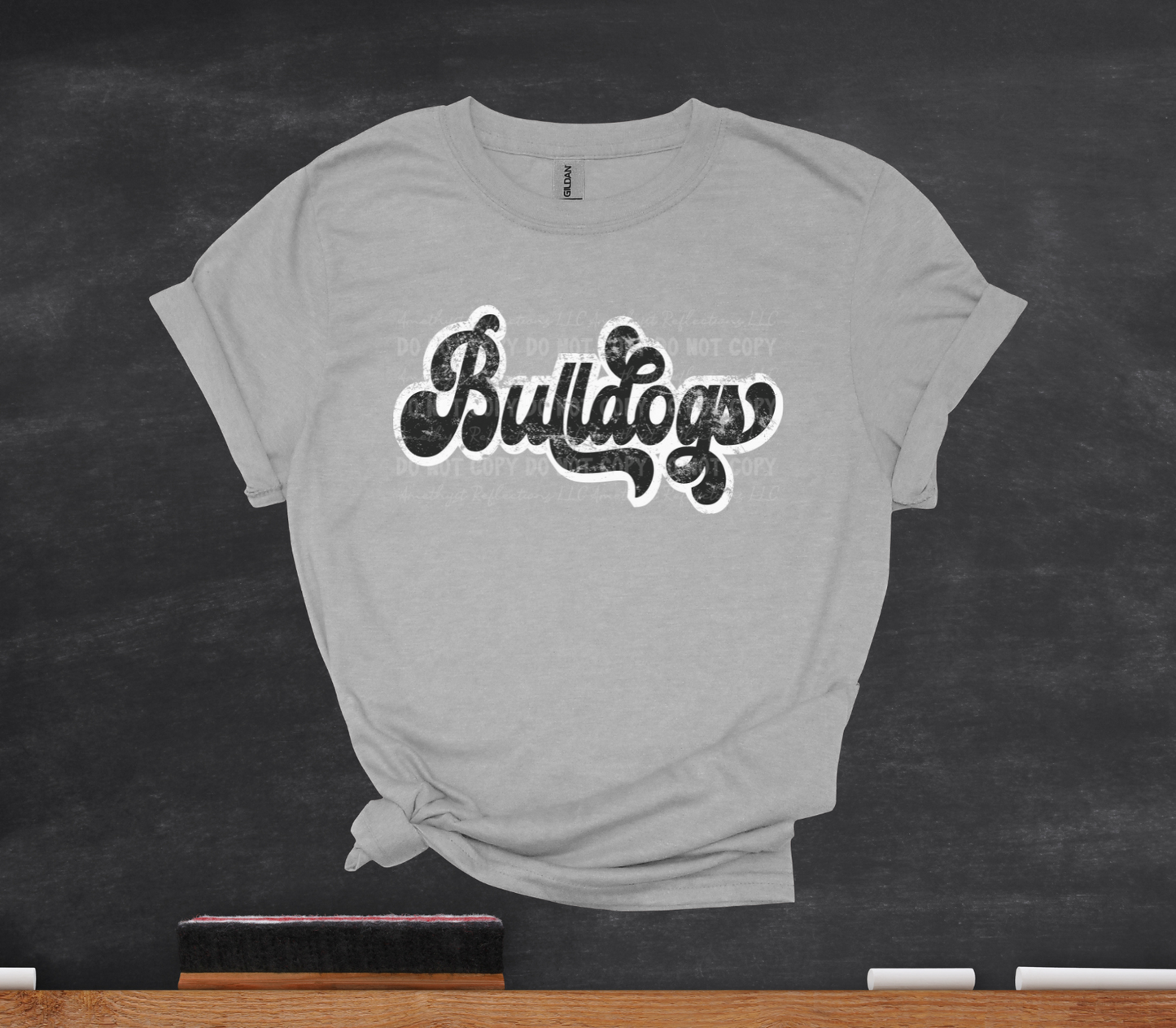 Bulldogs Black & White Retro