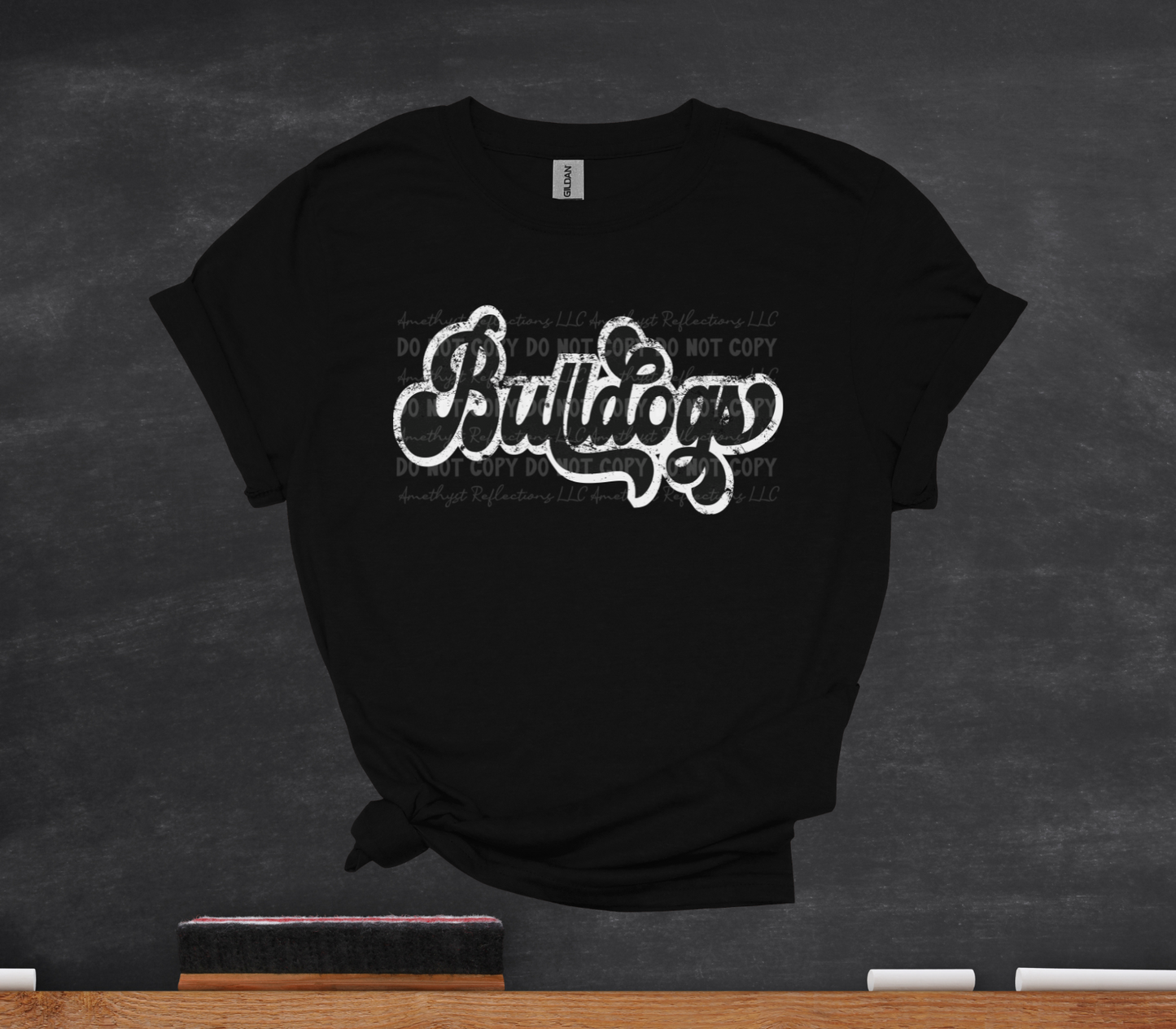 Bulldogs Black & White Retro