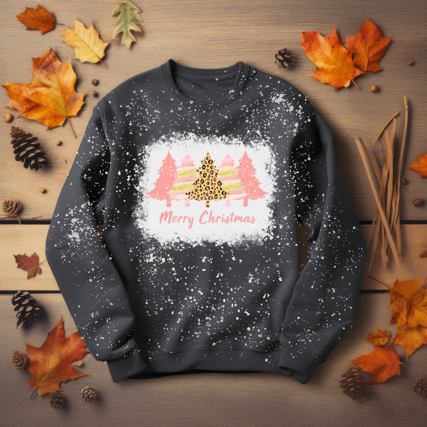 Bleached Christmas Tree Crewneck