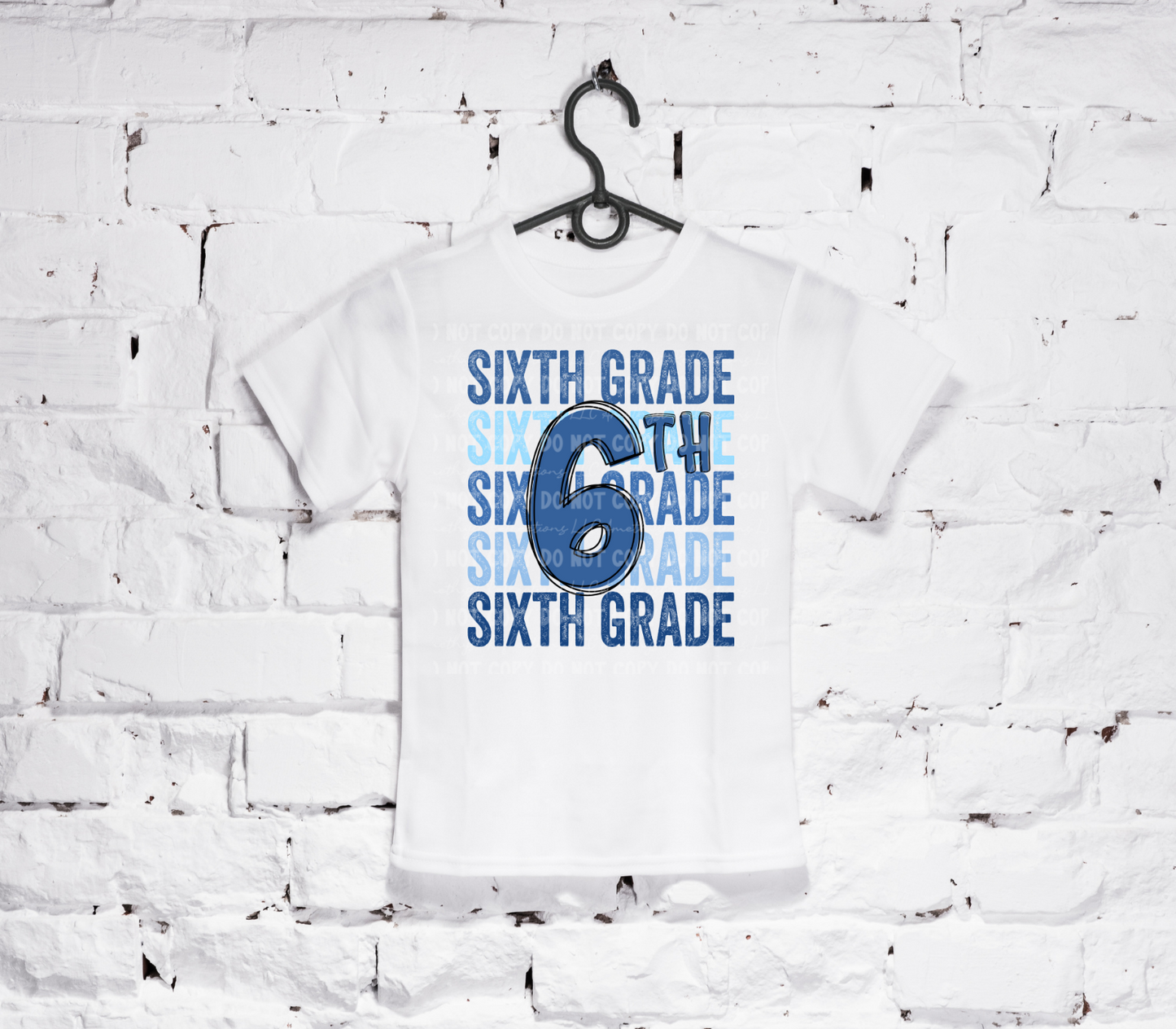 Back To School Stacked Blues (6th-12th) White
