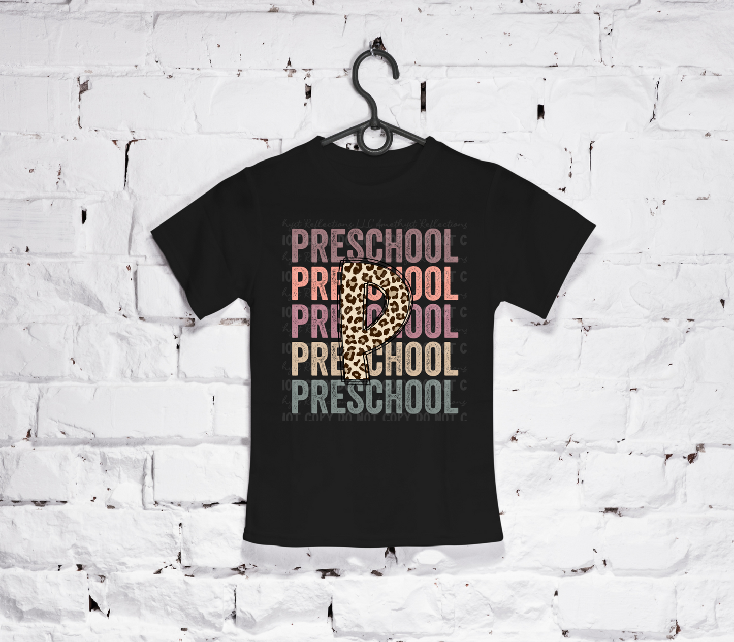 Back To School Stacked Pastel Leopard (Daycare-5th)