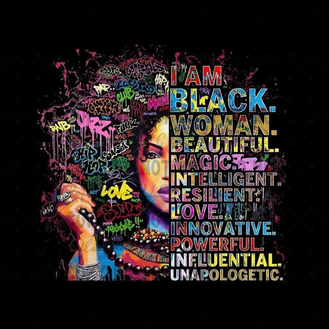 I Am Black. - Skinny Tumbler