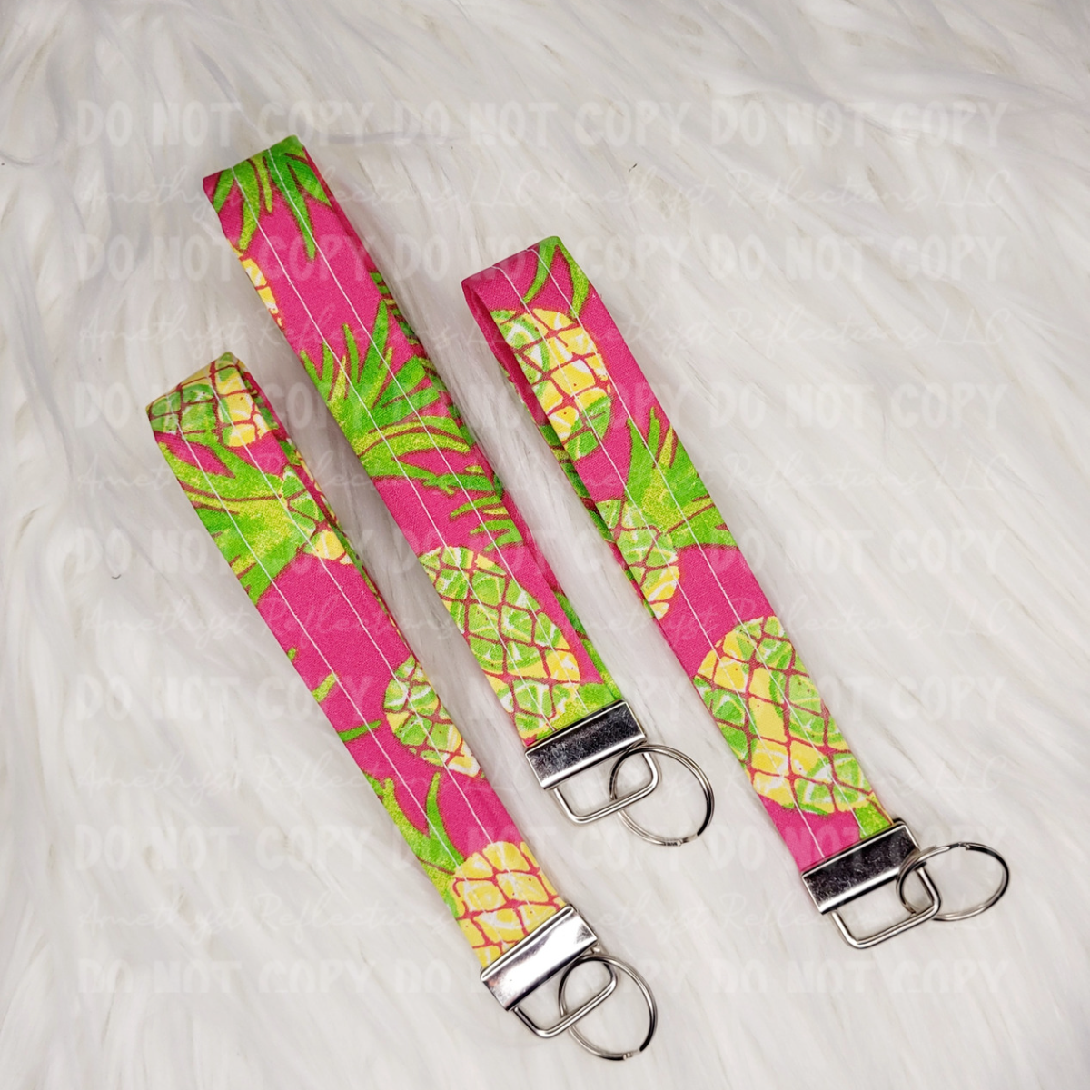 Pink Pineapple Wristlet