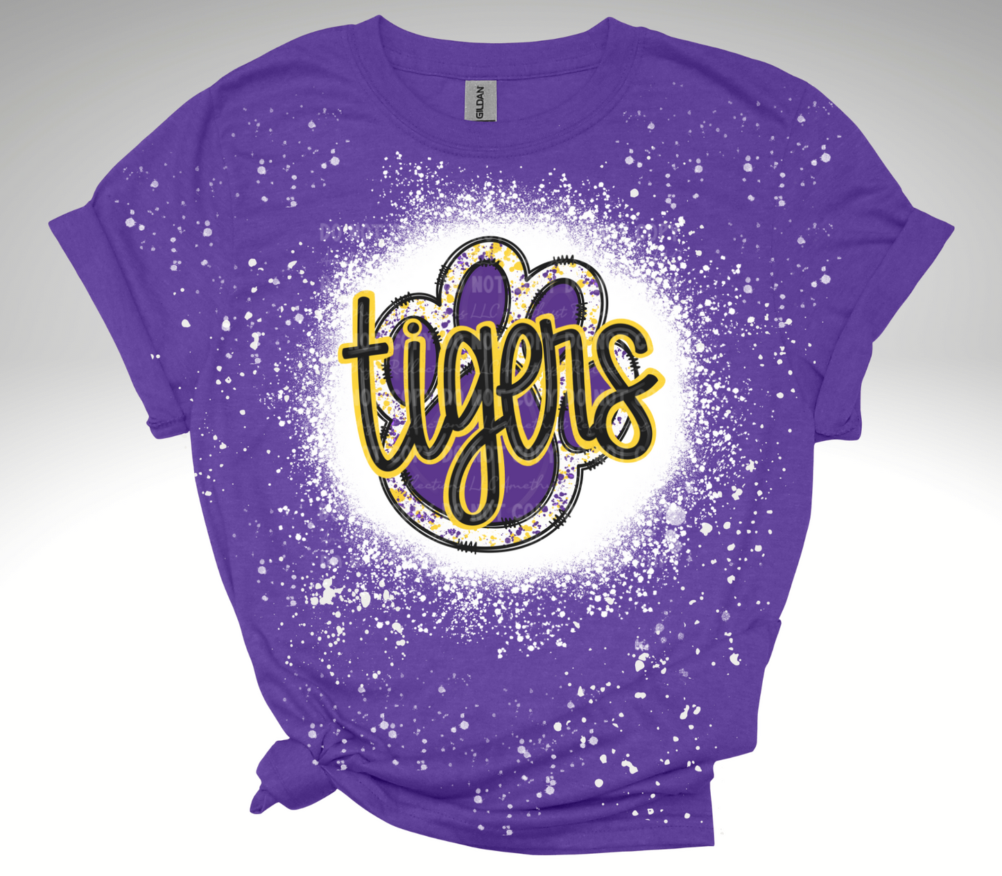 Purple & Gold Tigers Bleached - Youth Sizes