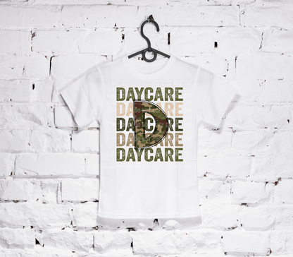 Back To School Stacked Camo (Daycare - 5th) White