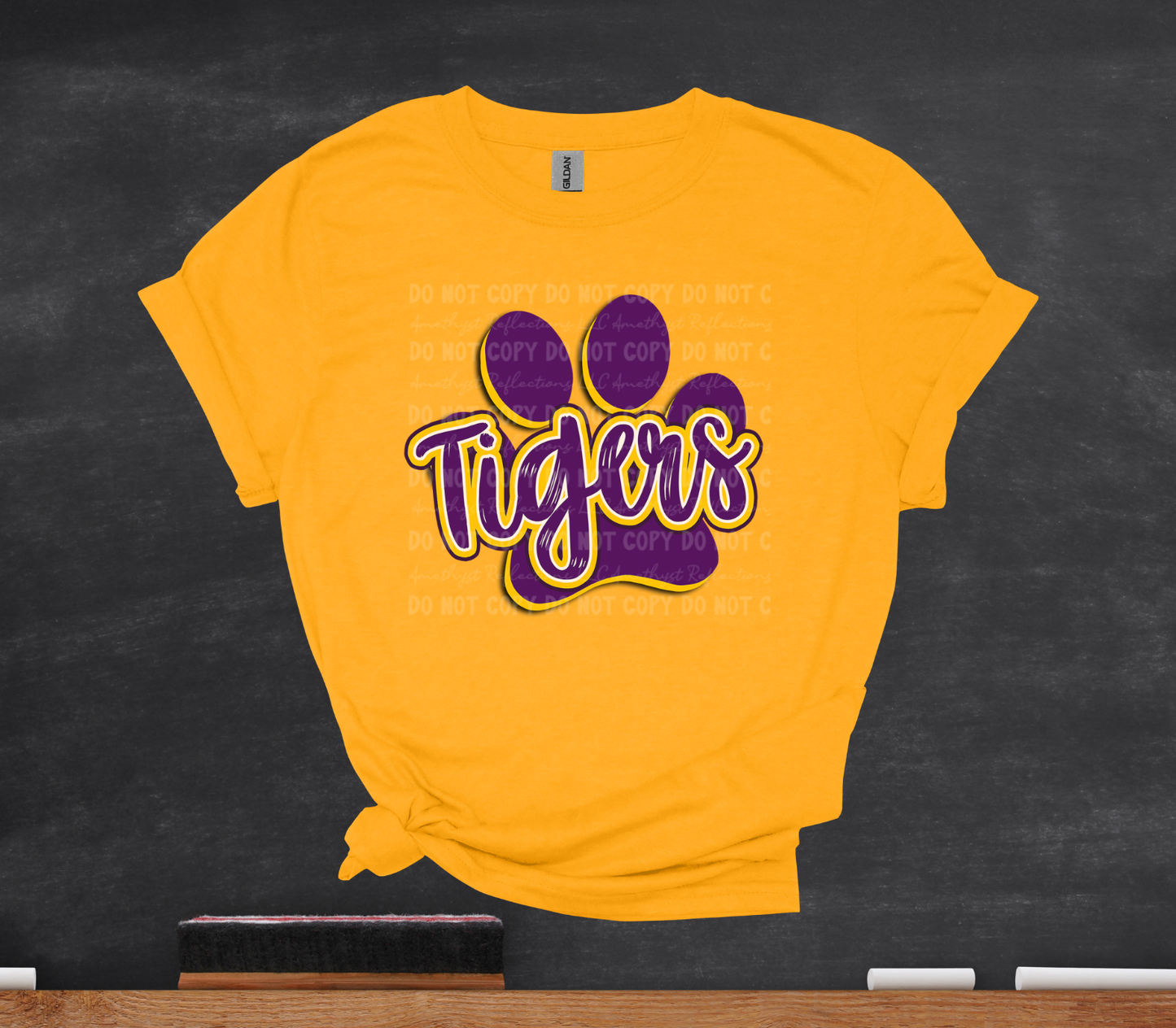 Tigers Purple/Gold Paw - Youth Sizes