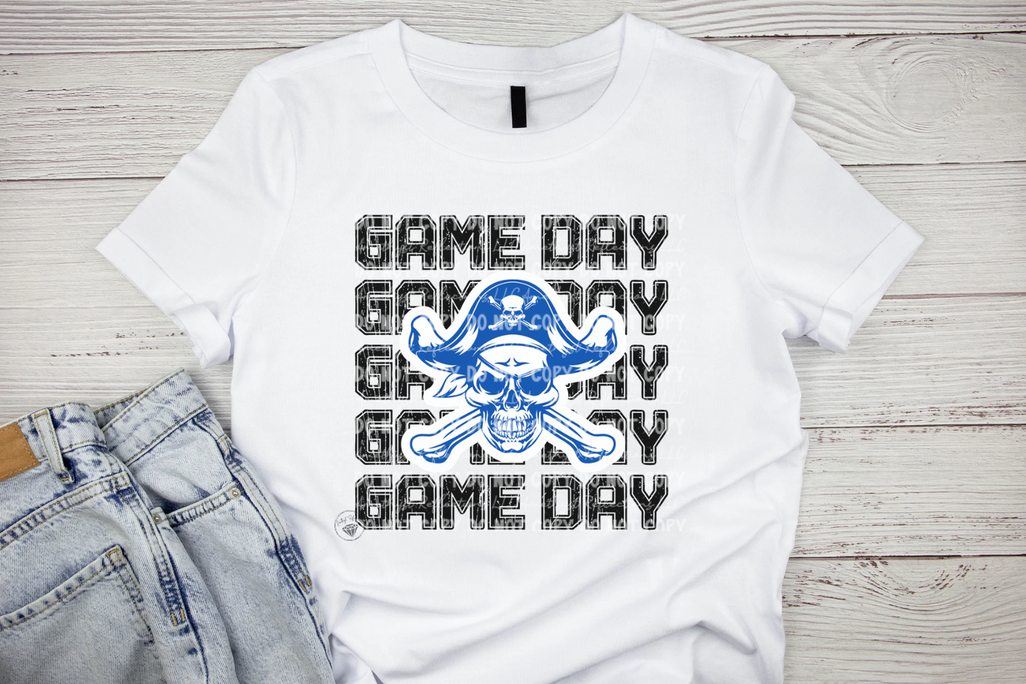 Game Day Pirate Skull and Crossbones - Youth Sizes