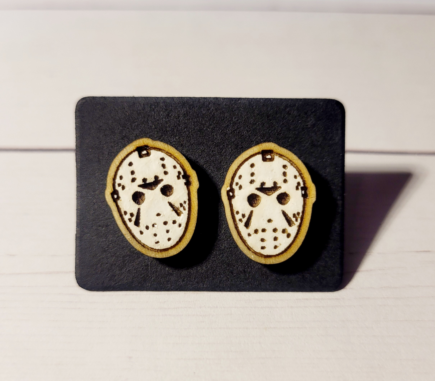 Horror Earrings - Jason Mask - 0.6in