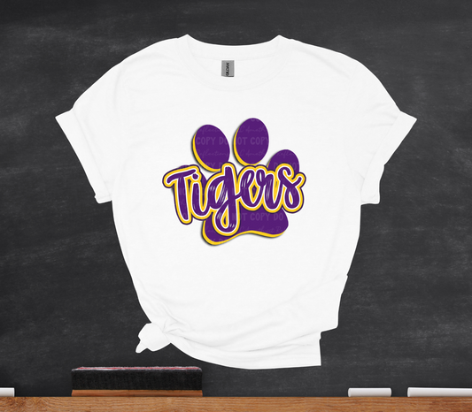 Tigers Purple/Gold Paw