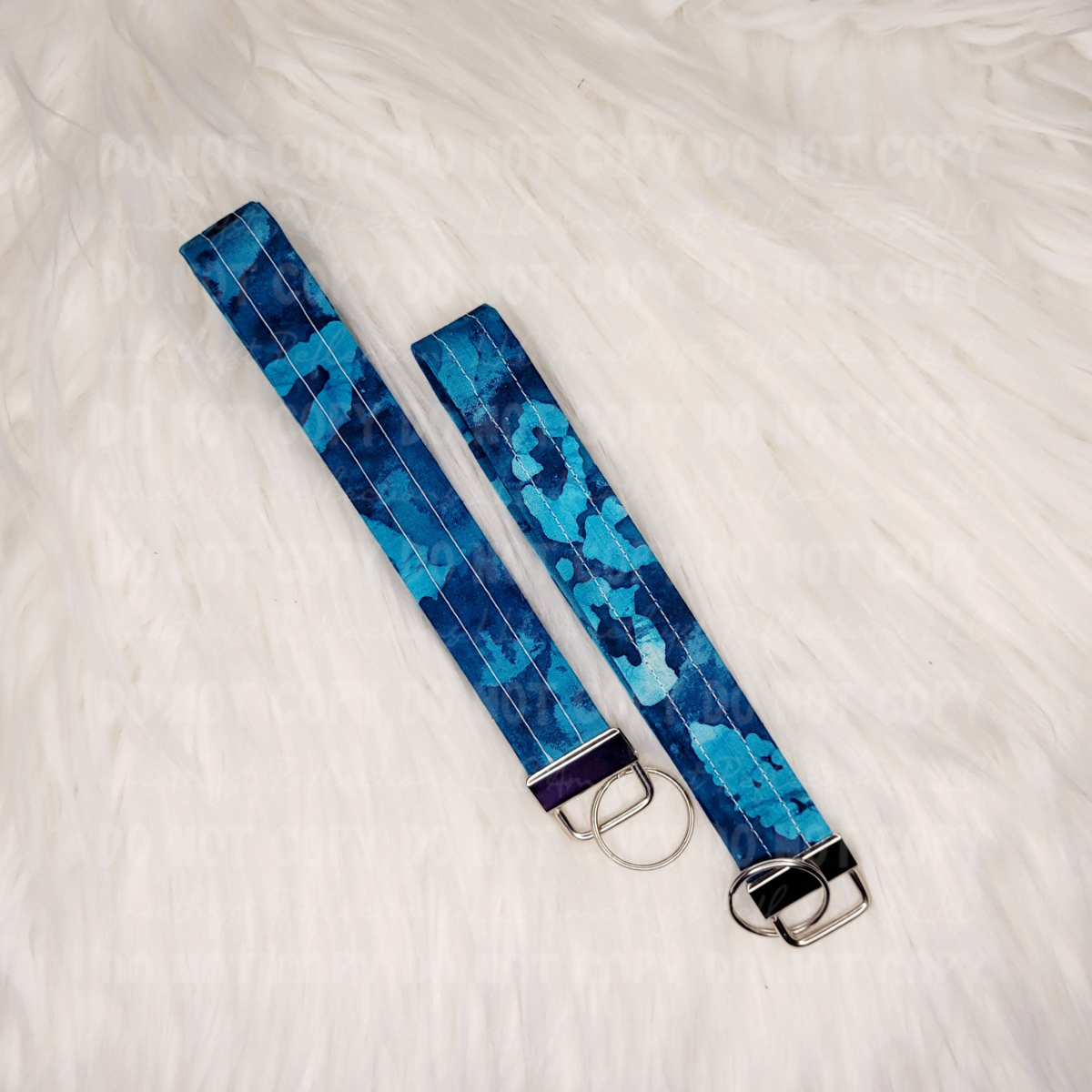 Blue Watercolor Wristlet