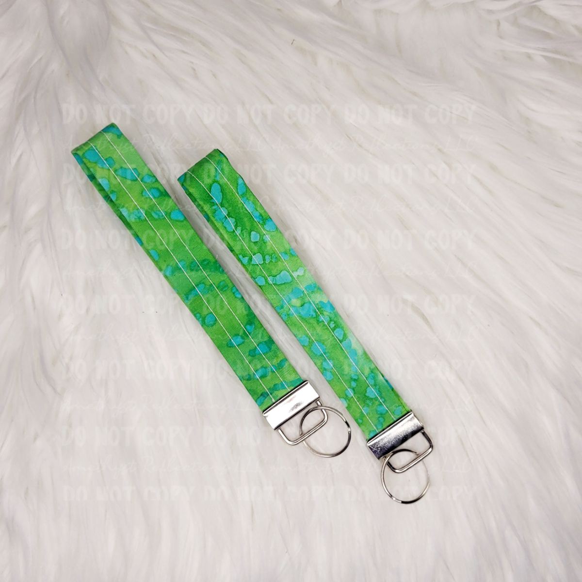 Green Watercolor Wristlet