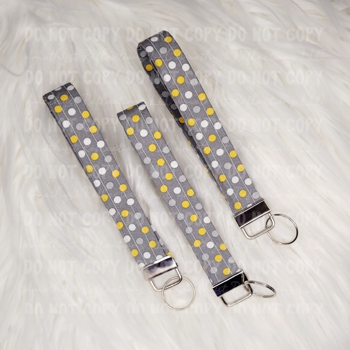 Yellow Polka Dot Wristlet