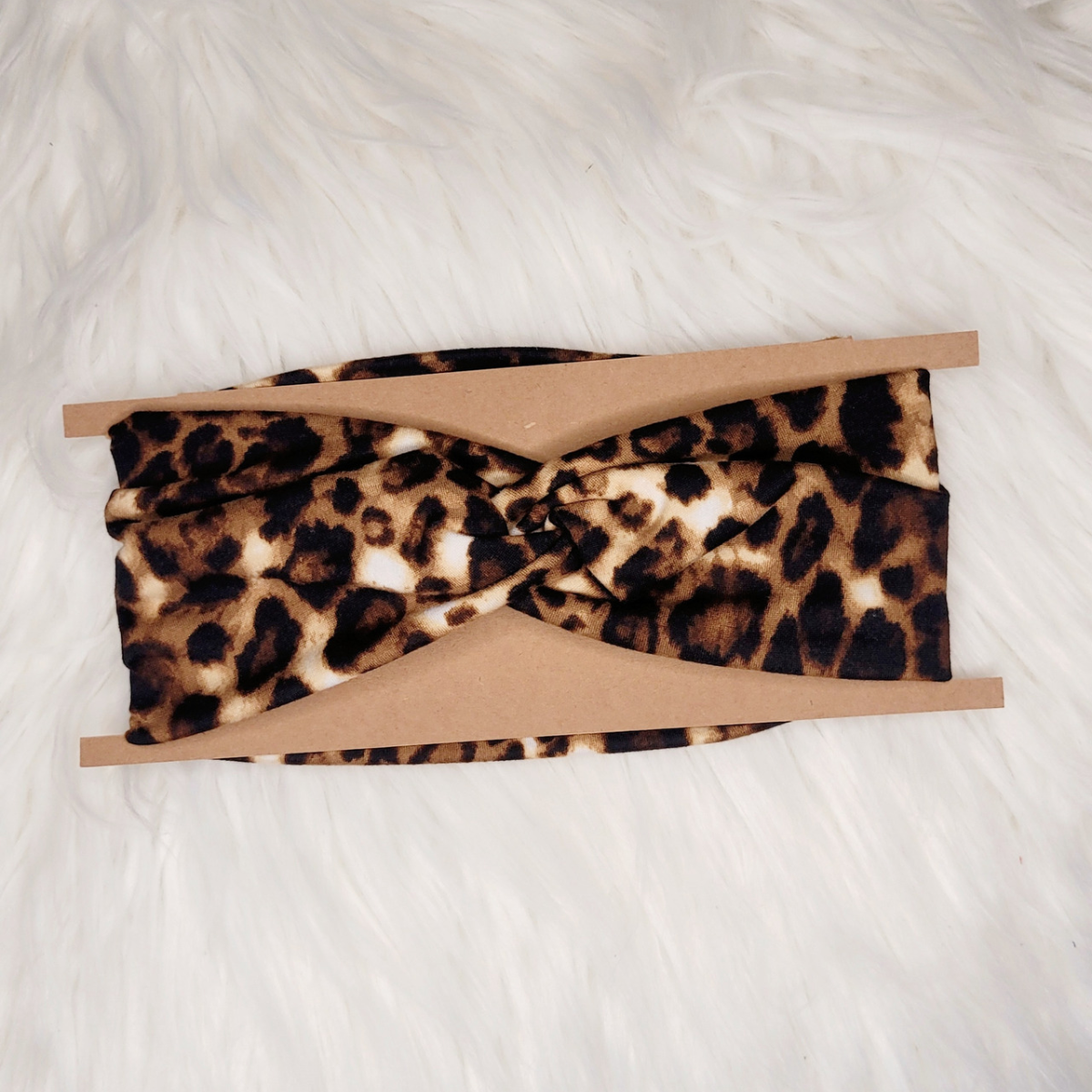 Brown Leopard Print Headband